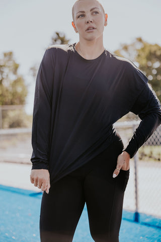 LONGSLEEVE SPORT NELLY  -MESH NOIR-