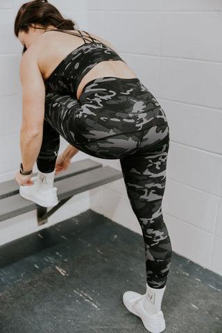 LEGGING SPORT LEXANNE (2 LONGUEURS) - CAMO NOIR - WILL&YOU