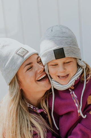 TUQUE MIX & MATCH (ENFANT) - GRIS ARGENTÉ AVEC OREILLES - WILL&YOU